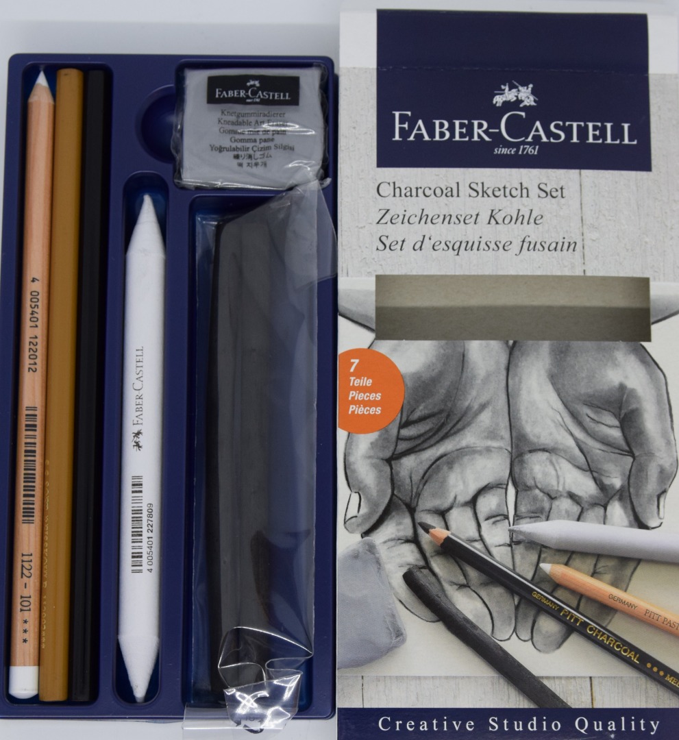Faber houtskool schets 7 delig - Faber Castell teken- en schildermaterialen